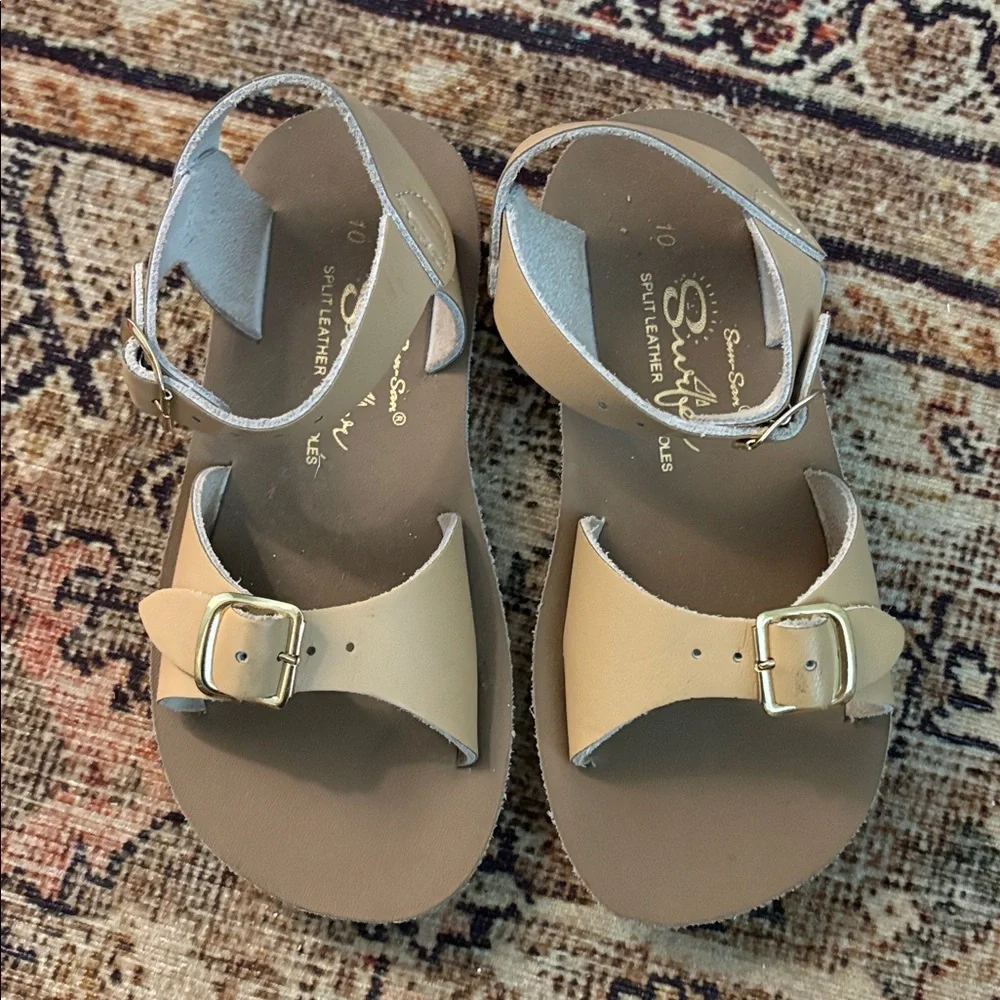 Sun San Kids Tan Leather Buckle Sandals